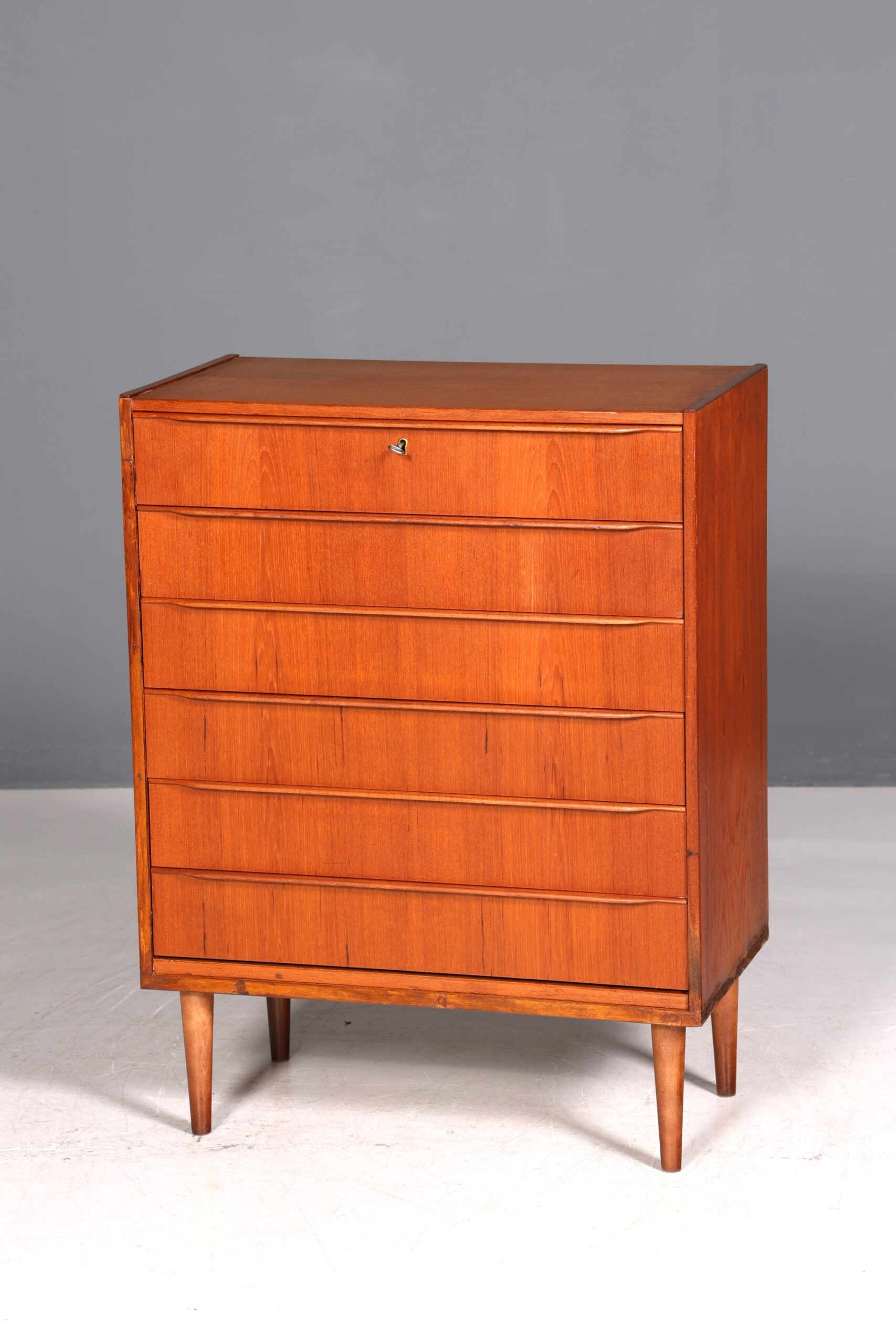 e Mid Century Kommode Teak Holz Sideboard Schubladen Kommode