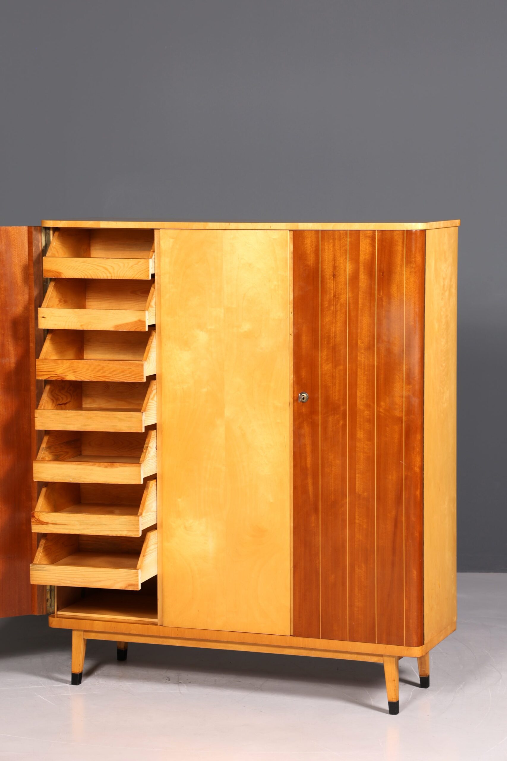 er Mid Century Schrank 60er Jahre Kleiderschrank Wäscheschrank Aktenschrank - Image 2