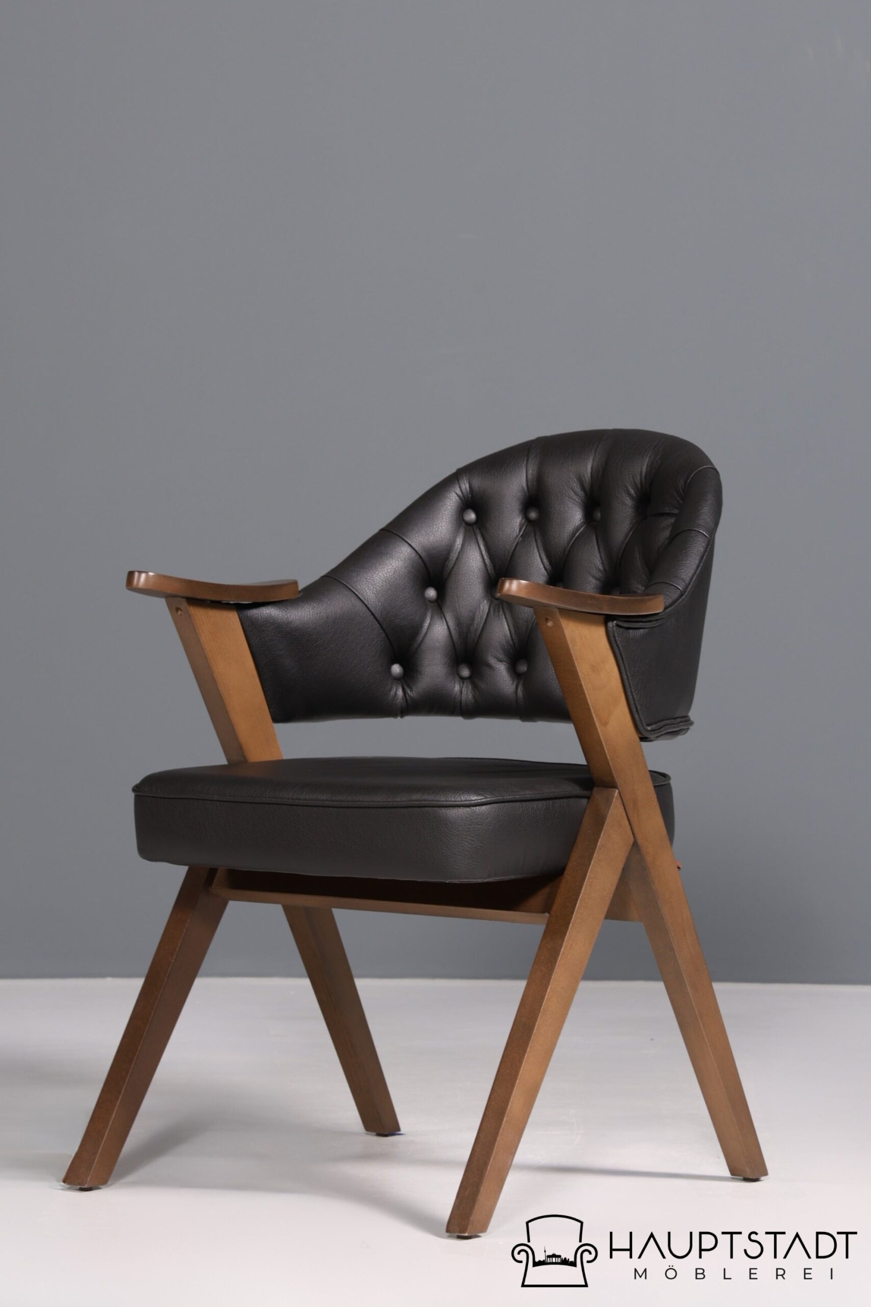 Luxuriöser "Manchester Black" Stuhl Chesterfield Stil Bürostuhl Esszimmerstuhl Lounge Stuhl - Image 2