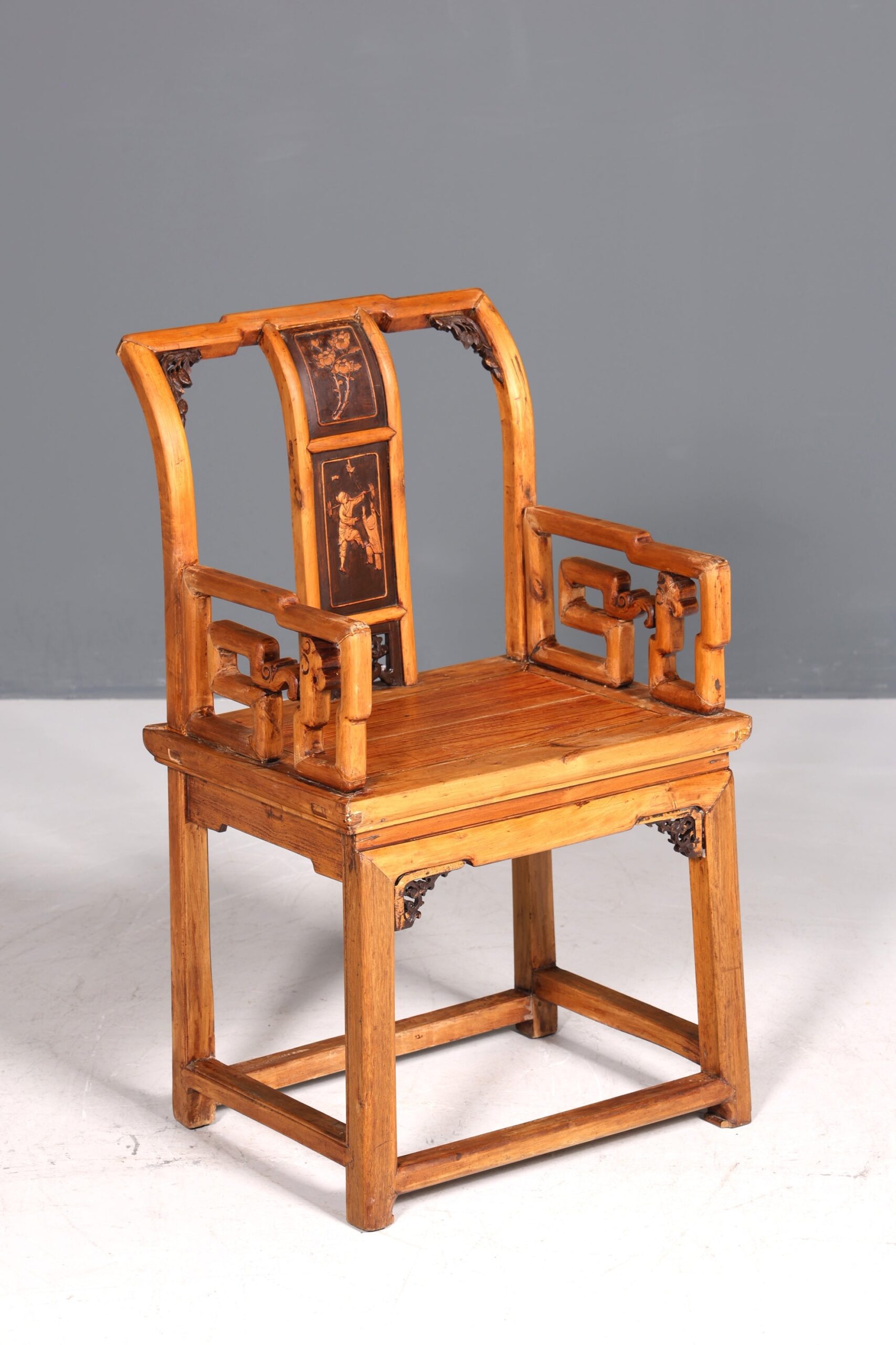 er Chinesischer Armlehnstuhl Stuhl China Ming Stil Qing Dynastie Holzstuhl Asiatische Antik Sekretär Stuhl - Image 2