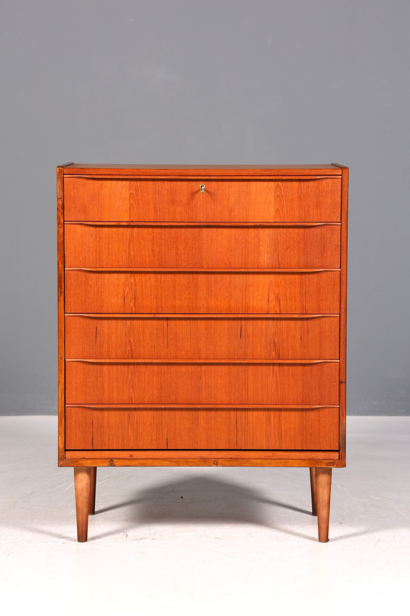 e Mid Century Kommode Teak Holz Sideboard Schubladen Kommode - Image 3