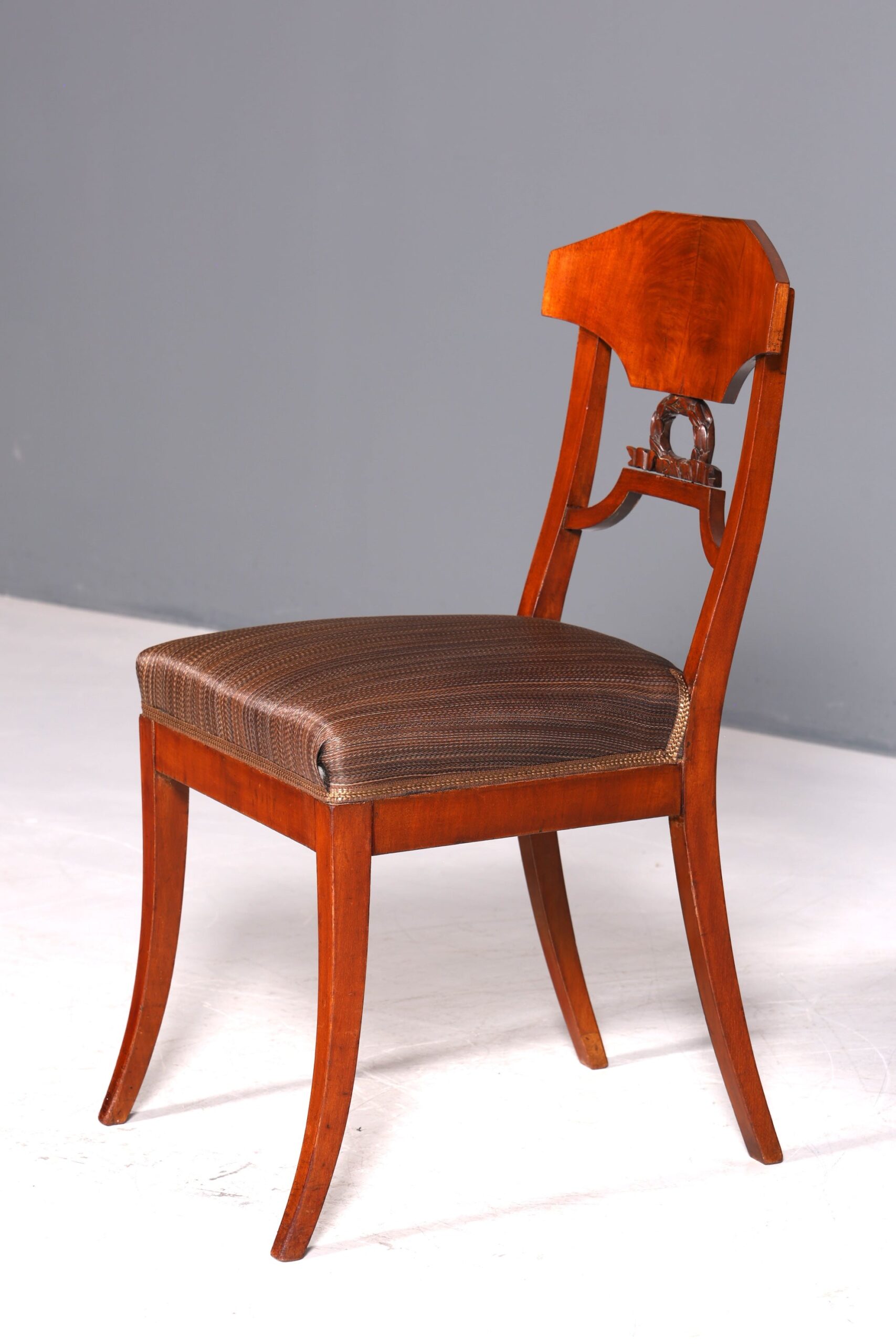 er Biedermeier Stuhl Antik Küchenstuhl echt Holz Sekretär Stuhl Esszimmer Stuhl 2 von 2 - Image 4