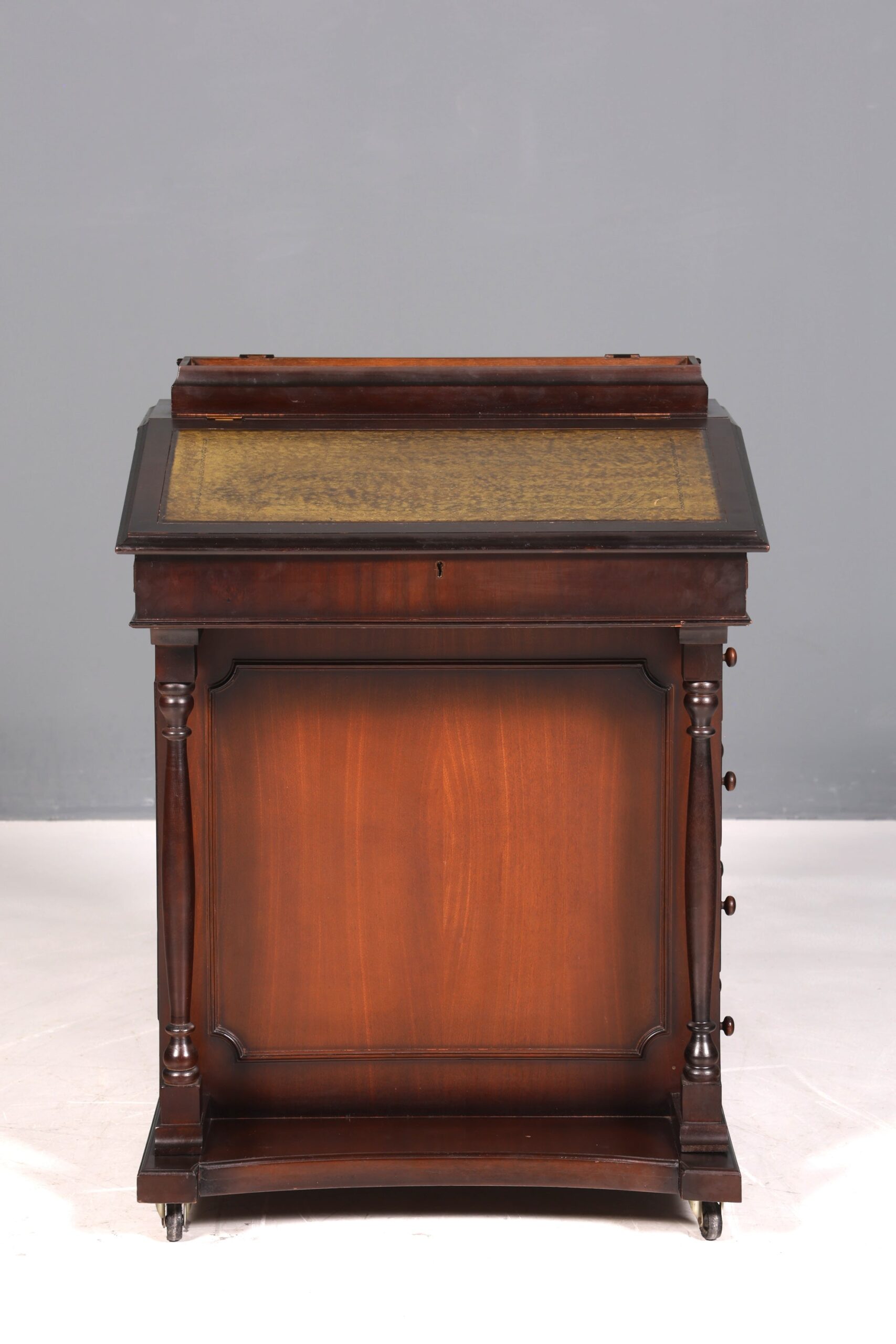 er Englischer Davenport Schreibtisch Desk Sekretär Lederauflage Kommode - Image 5