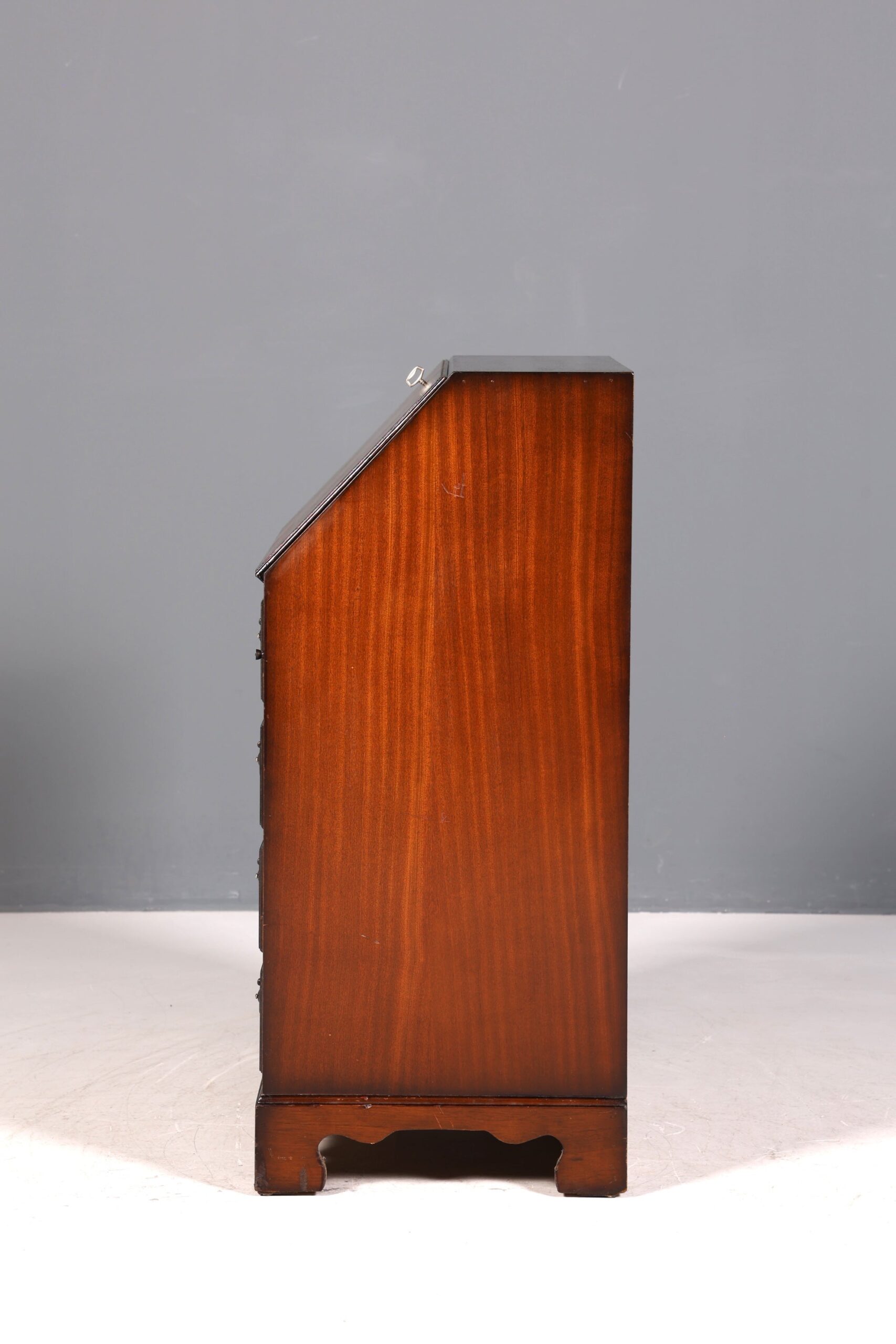 er Englischer Sekretär echt Lederauflage Schreibkommode Mahagoni Schreibtisch Kommode - Image 7