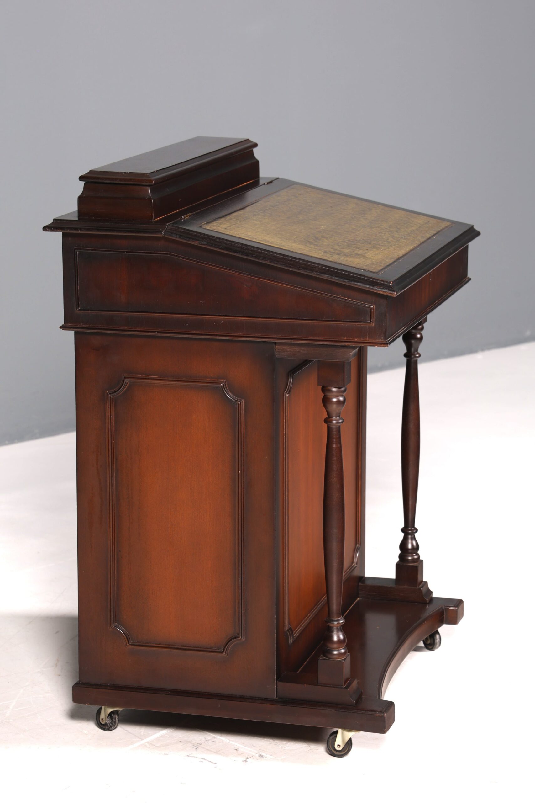 er Englischer Davenport Schreibtisch Desk Sekretär Lederauflage Kommode - Image 7