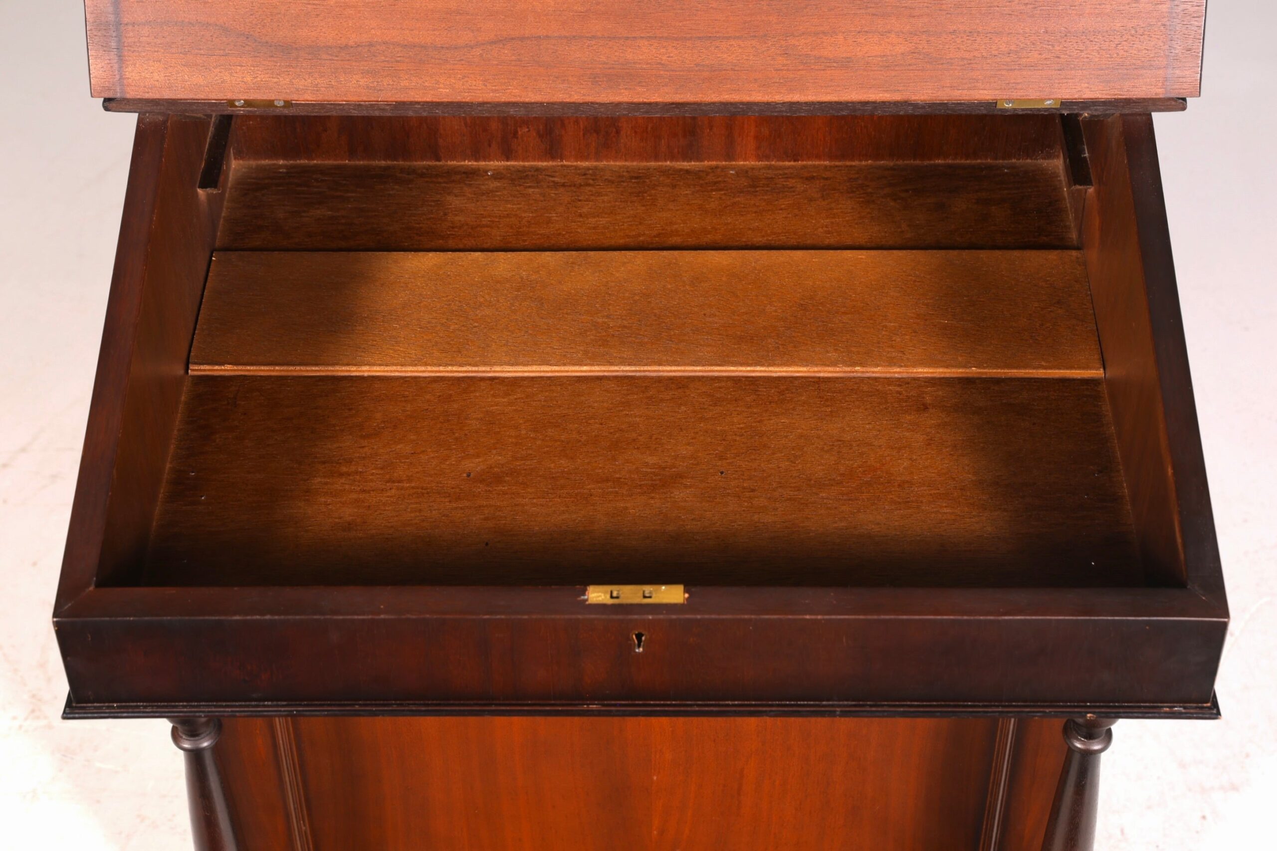 er Englischer Davenport Schreibtisch Desk Sekretär Lederauflage Kommode - Image 8