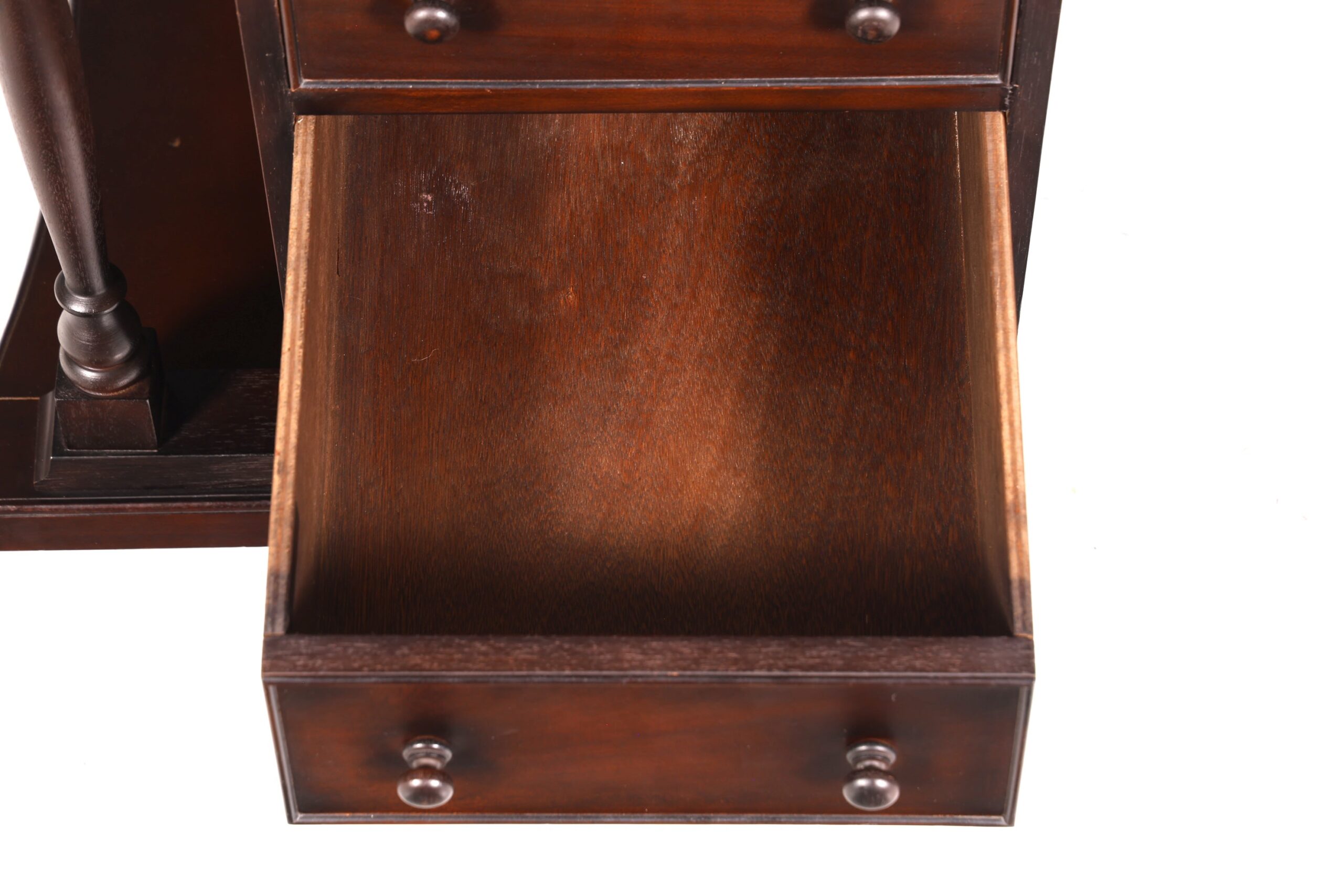 er Englischer Davenport Schreibtisch Desk Sekretär Lederauflage Kommode - Image 9