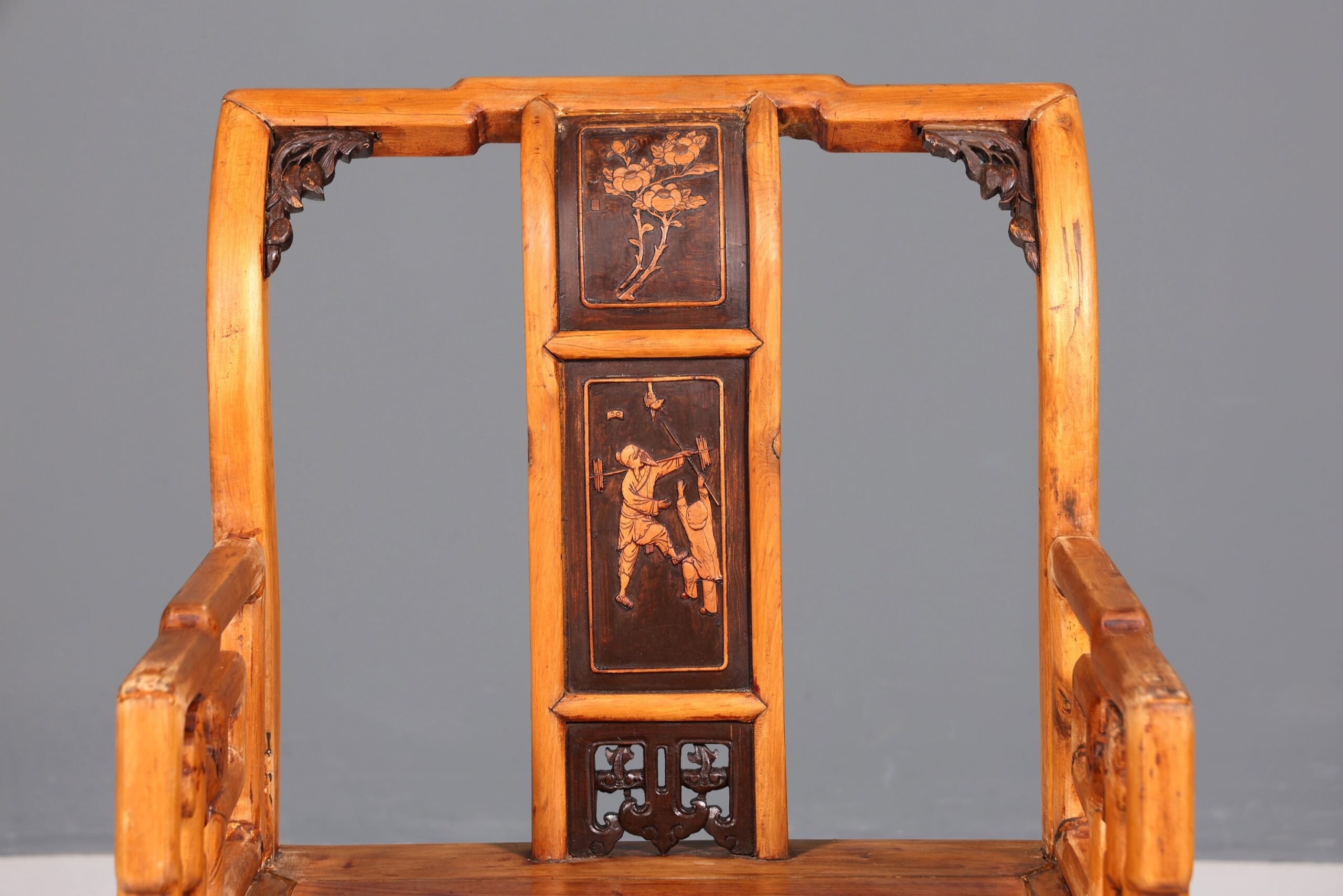 er Chinesischer Armlehnstuhl Stuhl China Ming Stil Qing Dynastie Holzstuhl Asiatische Antik Sekretär Stuhl - Image 8