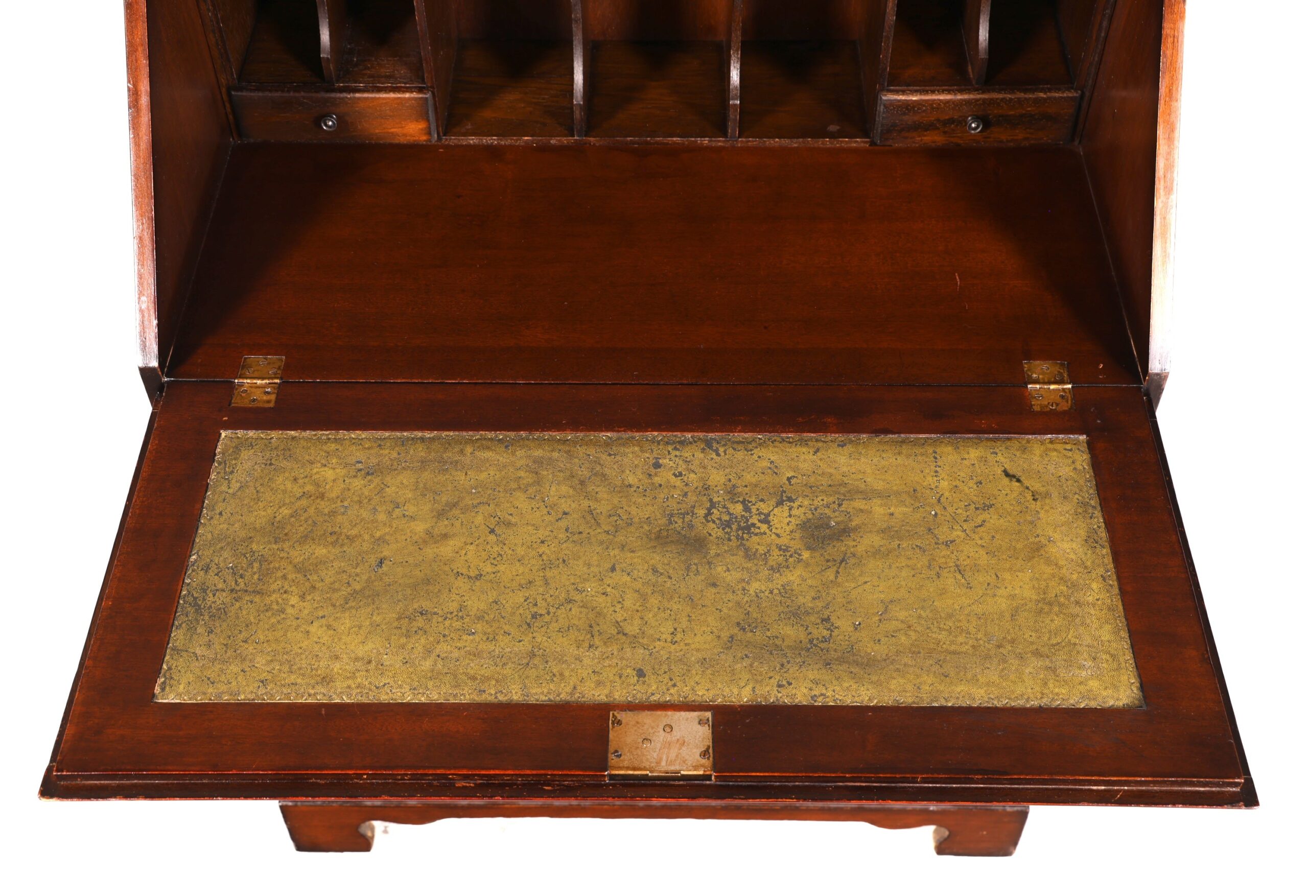 er Englischer Sekretär echt Lederauflage Schreibkommode Mahagoni Schreibtisch Kommode - Image 10