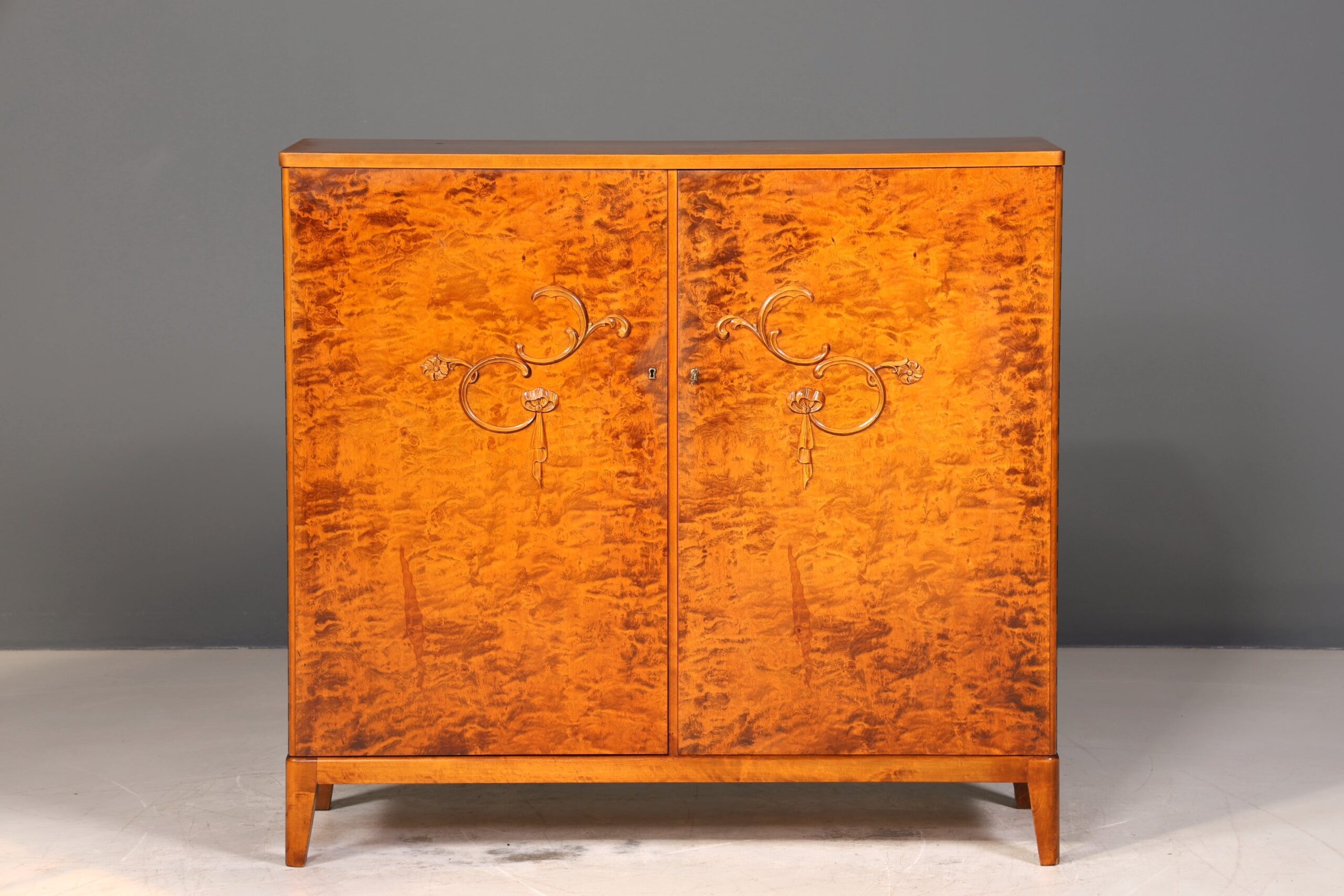 Stilvoller Original Art Deco Schrank Vertiko Kleiderschrank um 1940 Aktenschrank echt Holz Wäscheschrank - Image 3